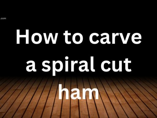 How to carve a spiral cut ham